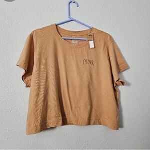PINK Victoria's Secret Camel Short Sleeve Tee Sz XXL